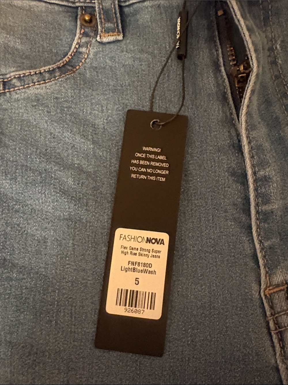 Fashion Nova Light Blue Wash Skinny Jeans - Women's
